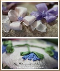 Silk ribbon embroidery